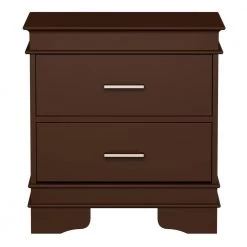 15.5 in. Dark Brown Rectangle MDF Wood Side Table With 2 Drawers (Set of 2) by Lavish Home -Loungie Sales Shop dark brown lavish home end side tables 80 endtbl 3 2 c3 1000