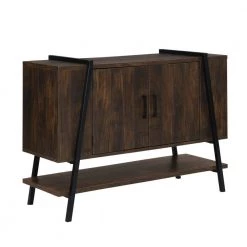 Home Source 46 in. Wide Mid Century Server with Pine Distressed Finish by Home Source Industries