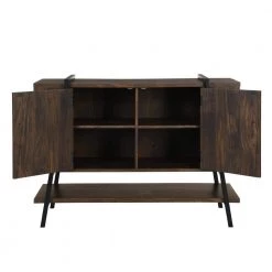 Home Source 46 in. Wide Mid Century Server with Pine Distressed Finish by Home Source Industries -Loungie Sales Shop dark pine home source industries accent cabinets h 5570 pine hd 77 1000