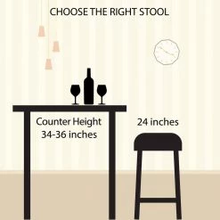 24 in. Vintage Backless Metal Counter Stools with Wooden Seat (Set of 2) by Lavish Home 16 24 in. Vintage Backless Metal Counter Stools with Wooden Seat (Set of 2) by Lavish Home -Loungie Sales Shop dark walnut coffee lavish home bar stools hw0200250 fa 1000