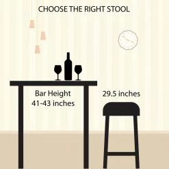 29.5 in. Dark Walnut Modern Wooden Backless Bar Stools with Metal Hairpin Legs (Set of 2) by Lavish Home -Loungie Sales Shop dark walnut coffee lavish home bar stools hw0200252 1f 1000
