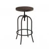 34.25 in. Adjustable Modern Backless Metal Swivel Bar Stool with Wooden Seat by Lavish Home 1 34.25 in. Adjustable Modern Backless Metal Swivel Bar Stool with Wooden Seat by Lavish Home -Loungie Sales Shop dark walnut lavish home bar stools hw0200248 64 1000