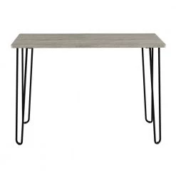 19.5 in. Rectangular Driftwood Gray/Black Writing Desks with Storage by Lavish Home