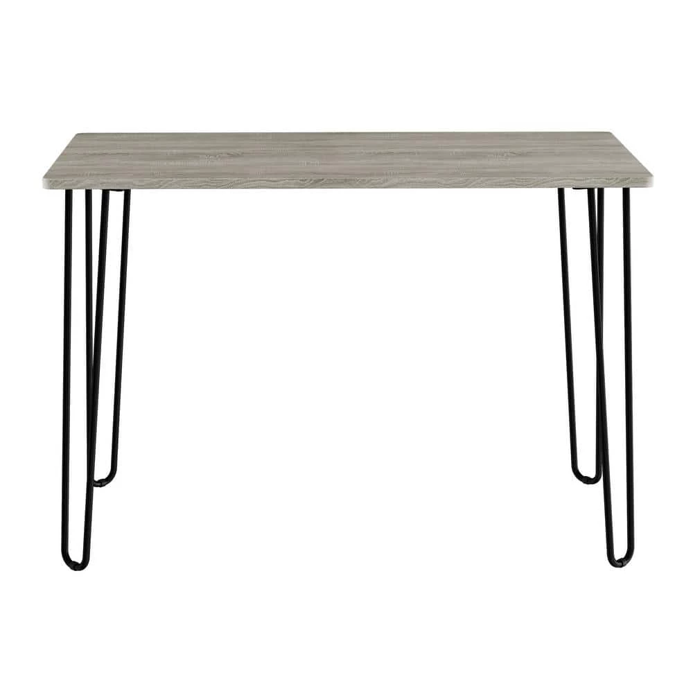 19.5 in. Rectangular Driftwood Gray/Black Writing Desks with Storage by Lavish Home 3 19.5 in. Rectangular Driftwood Gray/Black Writing Desks with Storage by Lavish Home