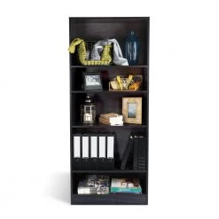 Oskar Espresso 5-Shelf Bookcase by Atlantic -Loungie Sales Shop espresso atlantic media storage 38408139 44 1000