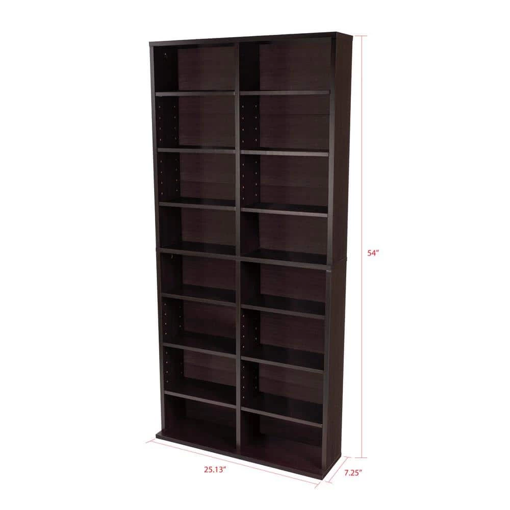 Oskar Adjustable Media Cabinet 464 Espresso by Atlantic 7 Oskar Adjustable Media Cabinet 464 Espresso by Atlantic - Image 5