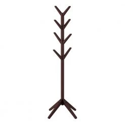 Espresso Brown 8-Hook Modern Freestanding Wooden Coat Tree by Lavish Home