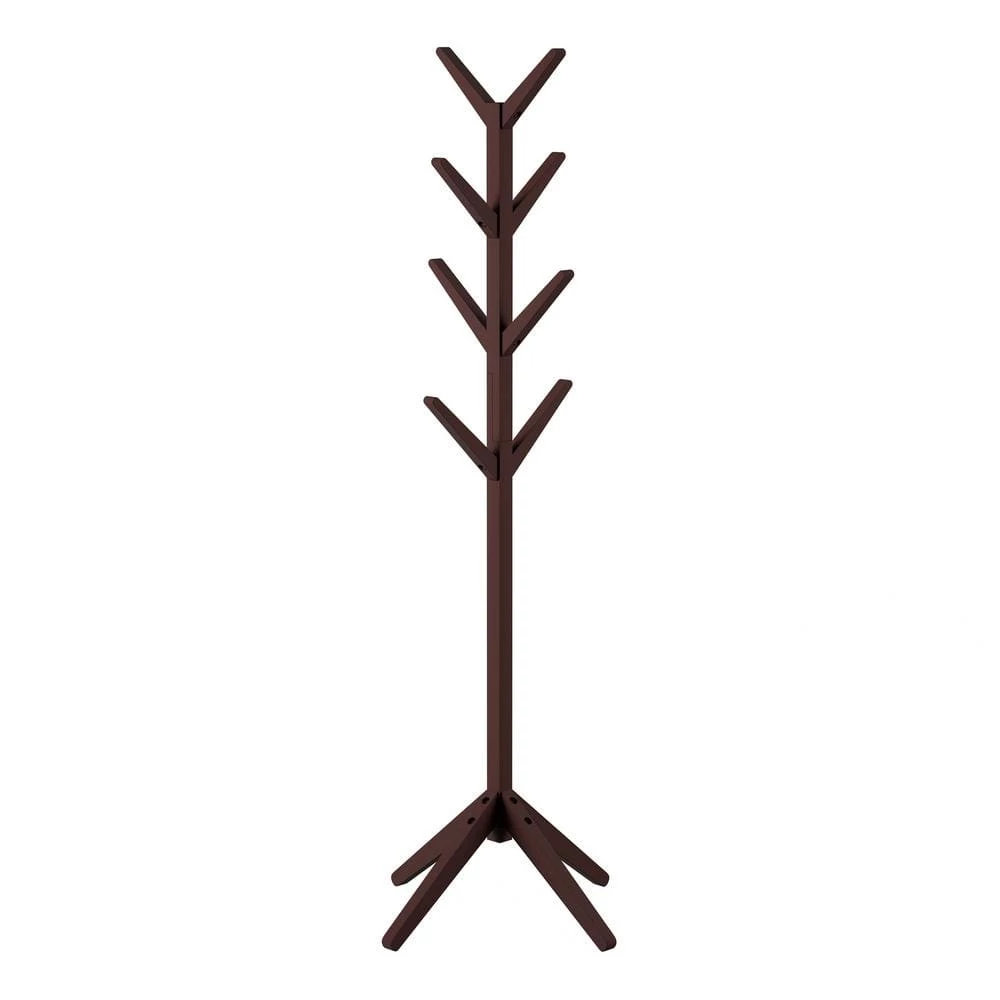 Espresso Brown 8-Hook Modern Freestanding Wooden Coat Tree by Lavish Home 2 Espresso Brown 8-Hook Modern Freestanding Wooden Coat Tree by Lavish Home