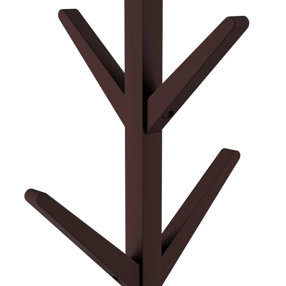 Espresso Brown 8-Hook Modern Freestanding Wooden Coat Tree by Lavish Home 4 Espresso Brown 8-Hook Modern Freestanding Wooden Coat Tree by Lavish Home - Image 3