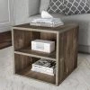 Gray Modular Cube End Table with 2-Shelves by Lavish Home -Loungie Sales Shop gray lavish home end side tables hw0200202 64 1000