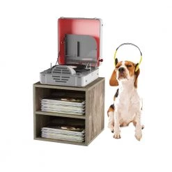 Gray Modular Cube End Table with 2-Shelves by Lavish Home -Loungie Sales Shop gray lavish home end side tables hw0200202 76 1000