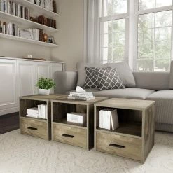 Gray Modular Cube End Table with Drawer by Lavish Home 19 Gray Modular Cube End Table with Drawer by Lavish Home -Loungie Sales Shop gray lavish home end side tables hw0200204 31 1000