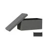 Gray Large Folding Storage Bench Ottoman with Removable Bin by Lavish Home -Loungie Sales Shop gray lavish home ottomans hw0200165 64 1000