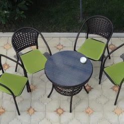 Green Foam Chair Pad (Set of 4) by Lavish Home 14 Green Foam Chair Pad (Set of 4) by Lavish Home -Loungie Sales Shop green lavish home chair pads hw8911041 1f 1000