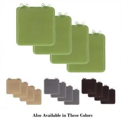 Green Foam Chair Pad (Set of 4) by Lavish Home 15 Green Foam Chair Pad (Set of 4) by Lavish Home -Loungie Sales Shop green lavish home chair pads hw8911041 44 1000