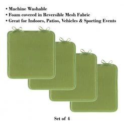 Green Foam Chair Pad (Set of 4) by Lavish Home 13 Green Foam Chair Pad (Set of 4) by Lavish Home -Loungie Sales Shop green lavish home chair pads hw8911041 4f 1000