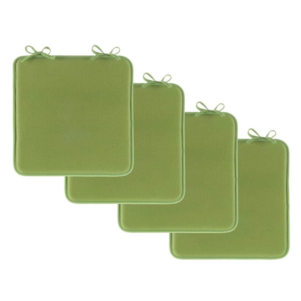 Green Foam Chair Pad (Set of 4) by Lavish Home 2 Green Foam Chair Pad (Set of 4) by Lavish Home