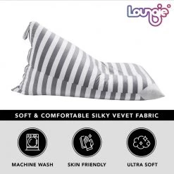 Grey Bean Bag Covers Microfiber 55 in. x 35 in. by Loungie 12 Grey Bean Bag Covers Microfiber 55 in. x 35 in. by Loungie -Loungie Sales Shop grey loungie bean bag chairs bb185 20gw hd 76 1000