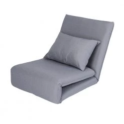 Grey Relaxie Linen Convertible Flip Chair Floor Sleeper by Loungie -Loungie Sales Shop grey loungie bean bag chairs fc63 03gr hd 4f 1000