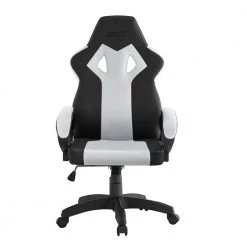 Danae Grey Faux Leather Game Chair Swivel, Adjustable Seat Height by Loungie