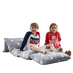 Grey Stars Bean Bag Covers Microfiber 88 in. x 26 in. by Loungie 13 Grey Stars Bean Bag Covers Microfiber 88 in. x 26 in. by Loungie -Loungie Sales Shop grey stars loungie bean bag chairs lc186 20gw hd c3 1000