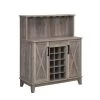 Home Source Bar Cabinet with Wine Rack in Grey Wash by Home Source Industries