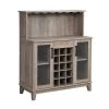 Home Source Bar Cabinet with Wine Rack and Glass Doors in Grey Wash by Home Source Industries -Loungie Sales Shop grey wash home source industries bar cabinets dc22 grw hd 64 1000
