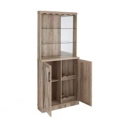 Home Source Grey Wash Corner Bar Cabinet with Mirrored Panels by Home Source Industries -Loungie Sales Shop grey wash home source industries bar cabinets dc75 gr hd 77 1000