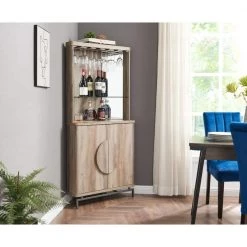 Home Source Grey Wash Bar Cabinet with Half Moon Handles and Metal Base by Home Source Industries 9 Home Source Grey Wash Bar Cabinet with Half Moon Handles and Metal Base by Home Source Industries -Loungie Sales Shop grey wash home source industries bar cabinets dc77 gw hd 31 1000