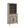Home Source Jill Zarin Grey Wash China Cabinet with Wood Doors by Home Source Industries -Loungie Sales Shop grey wash home source industries bar cabinets jz46 gre hd 64 1000