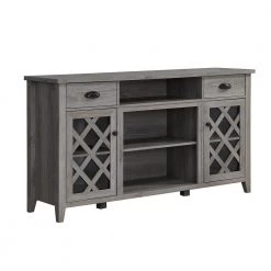 Home Source 60 in. Grey TV Stand for TV up to 75 in. by Home Source Industries