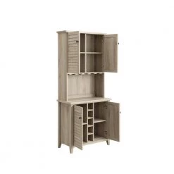 Home Source Light Grey Bar with Wine Rack by Home Source Industries 8 Home Source Light Grey Bar with Wine Rack by Home Source Industries -Loungie Sales Shop light grey home source industries bar cabinets dc10 lgr hd 77 1000