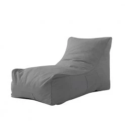 Resty Light Grey Bean Bag Lounge Chair Nylon Foam Sleeper by Loungie