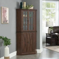 Home Source Enclosed Mahogany Corner Cabinet by Home Source Industries -Loungie Sales Shop mahogany home source industries bar cabinets dc14 mh hd 31 1000