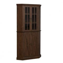 Home Source Enclosed Mahogany Corner Cabinet by Home Source Industries