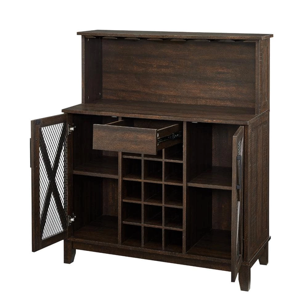 Home Source Jill Zarin Mahogany Bar Coffee Station Microwave Cabinet by Home Source Industries 4 Home Source Jill Zarin Mahogany Bar Coffee Station Microwave Cabinet by Home Source Industries - Image 2