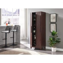 Home Source Mahogany 2-Door Pantry Bar Cabinet by Home Source Industries -Loungie Sales Shop mahogany home source industries bar cabinets s 603 mh hd 77 1000
