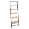 51.32 in. Natural Wood 5-shelf Ladder Bookcase with Unfinished Wood by Lavish Home -Loungie Sales Shop natural lavish home bookcases bookshelves w050036 64 1000