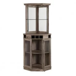 Home Source Arms Oak Wood Corner Bar by Home Source Industries