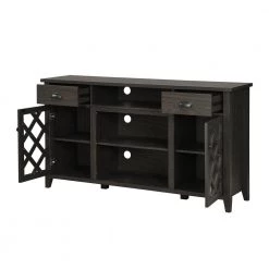 Home Source 60 in. Oak TV Stand for up to 75" TV by Home Source Industries 8 Home Source 60 in. Oak TV Stand for up to 75" TV by Home Source Industries -Loungie Sales Shop oak home source industries tv stands tv9091 oak hd 77 1000