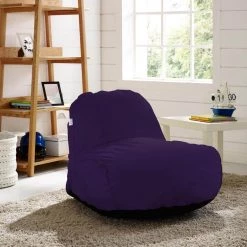 Cosmic Foam Purple Bean Bag Nylon Lounge Chair by Loungie