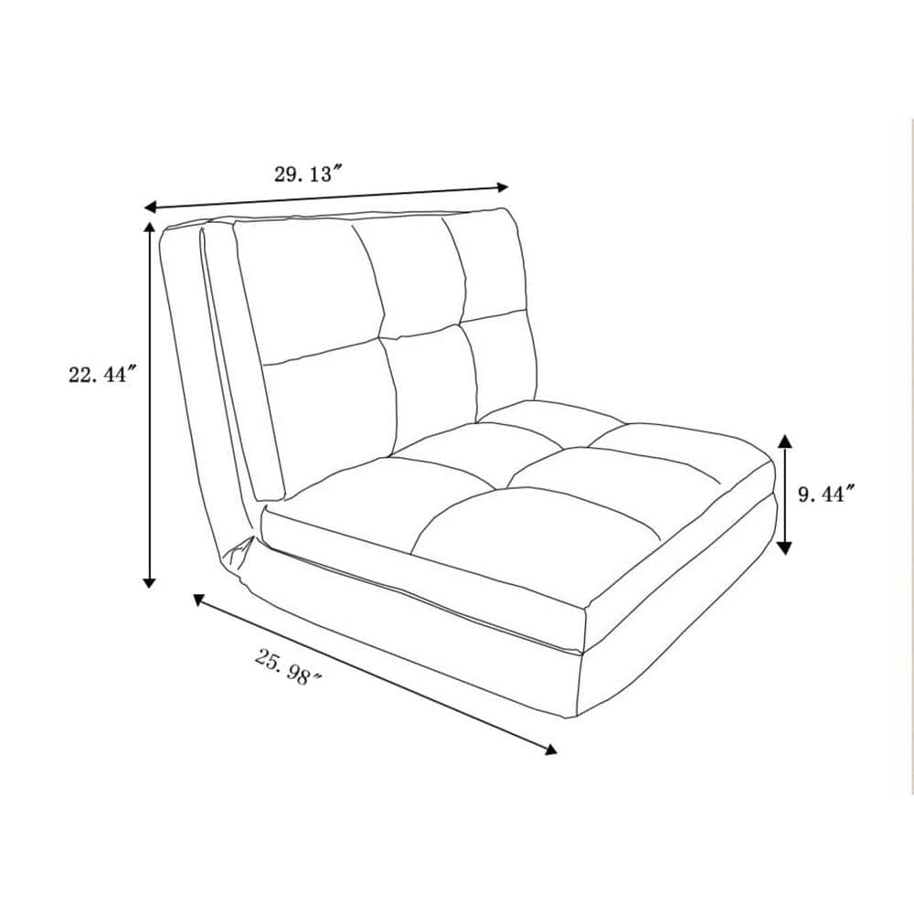 Microsuede Purple Flip Floor Chair Convertible Lounger/Sleeper by Loungie 4 Microsuede Purple Flip Floor Chair Convertible Lounger/Sleeper by Loungie - Image 2