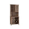 Home Source Reclaimed Barnwood Kitchen Pantry with Cabinets and Wine-bottle Rack by Home Source Industries -Loungie Sales Shop reclaimed barnwood home source industries bar cabinets dc11 rbw hd 64 1000