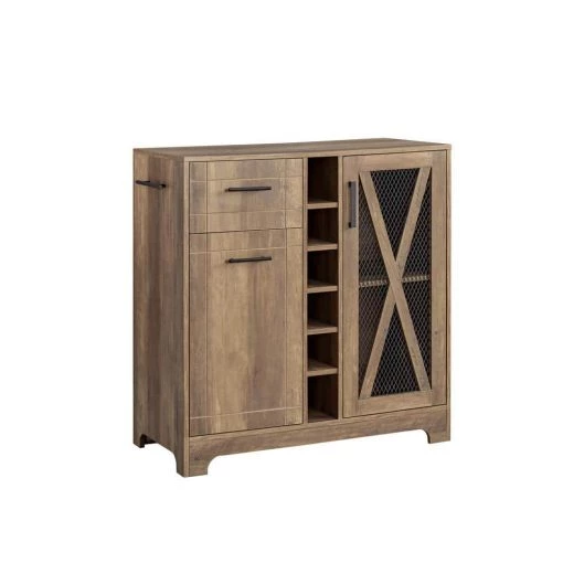 Home Source Bar Cabinet with Wire Mesh Doors in Reclaimed Barnwood by Home Source Industries -Loungie Sales Shop reclaimed barnwood home source industries bar cabinets dc25 rbw hd 64 1000