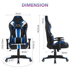 Brooklynne Red Faux Leather Game Chair Swivel, Adjustable Back Angle, Seat Height and Armrest by Loungie -Loungie Sales Shop red loungie gaming chairs oc352 10rd hd 1d 1000