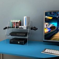 Game Depot Silver Media Storage by Atlantic -Loungie Sales Shop silver atlantic media storage 45506114 31 1000