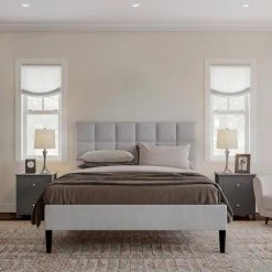 15.5 in. Slate Gray Rectangle MDF Wood End Tables With Drawers (Set of 2) by Lavish Home -Loungie Sales Shop slate gray lavish home end side tables 80 endtbl 10 2 44 1000