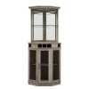 Home Source Arms Stone Grey Corner Bar Unit with Wine Rack and Lower Cabinet by Home Source Industries -Loungie Sales Shop stone grey home source industries bar cabinets dc02 stgr hd 64 1000