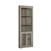 Home Source Stone Grey Bar Cabinet Bookshelf with Glass Doors by Home Source Industries -Loungie Sales Shop stone grey home source industries bar cabinets dc42 sg hd 64 1000