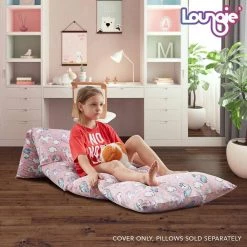 Unicorn Light Pink Bean Bag Covers Microfiber 88 in. x 26 in. by Loungie -Loungie Sales Shop unicorn light pink loungie bean bag chairs lc186 20lk hd 4f 1000